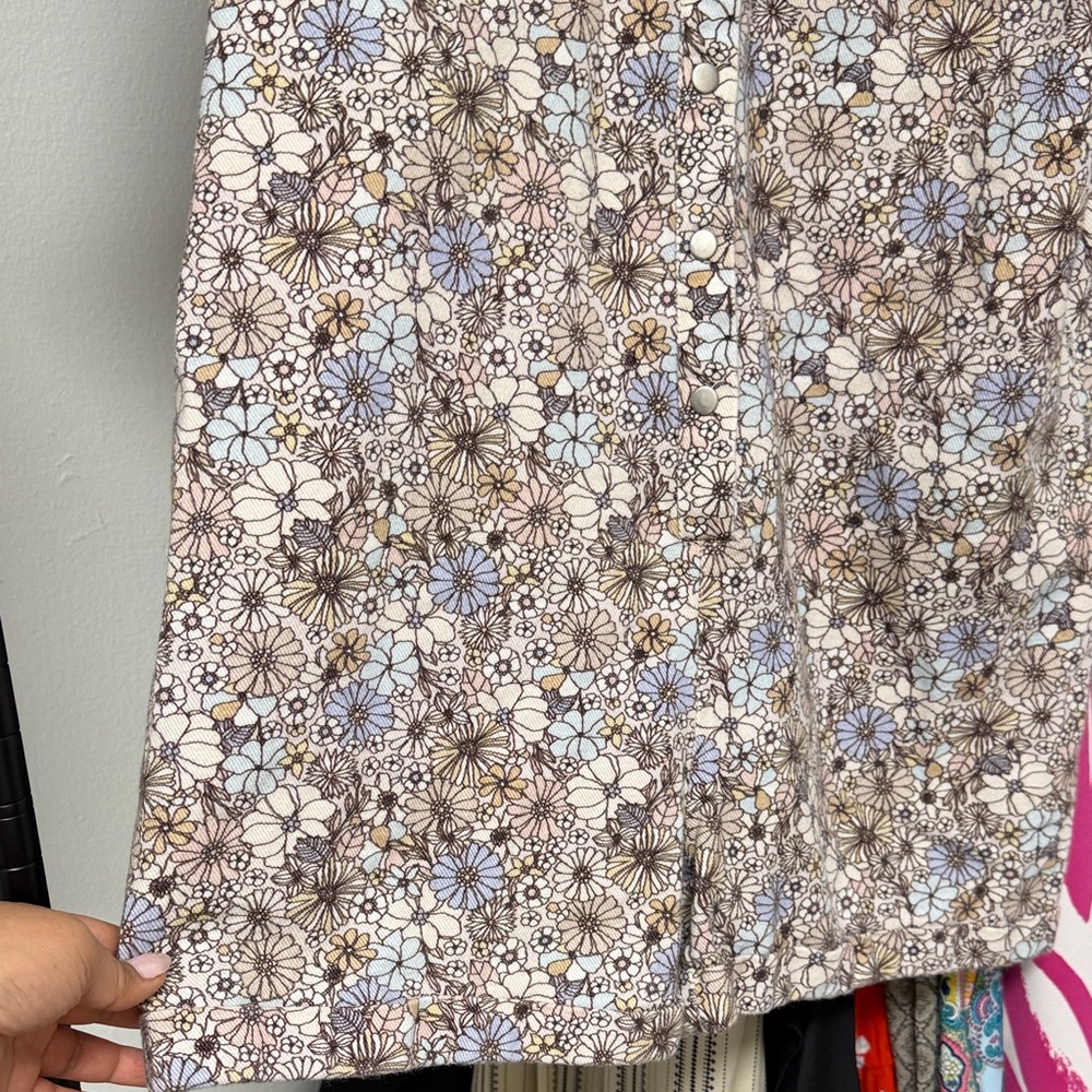 Storia women’s floral demin romper size Medium - Picture 5 of 8